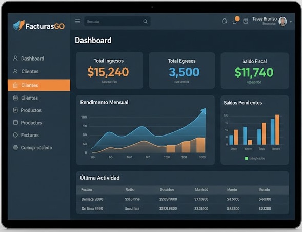 Dashboard del Sistema de Facturación GO